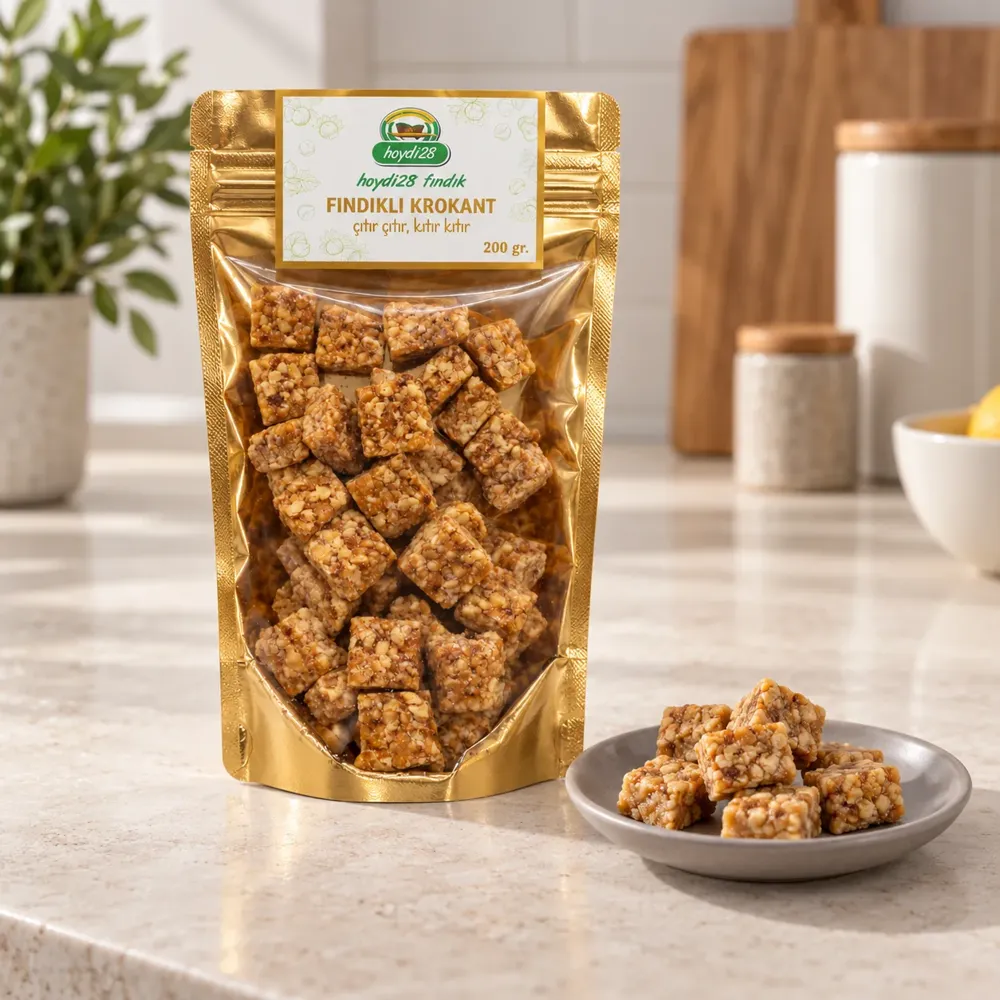 Fındıklı Krokant 200 gr, Karamelize Giresun Fındığı, Aile Boyu