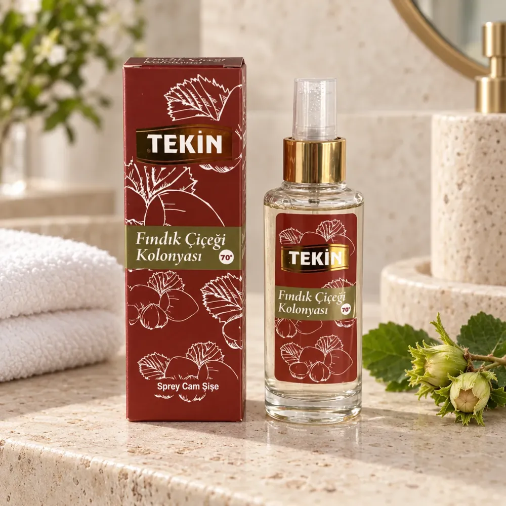Tekin Fındık Çiçeği Kolonyası 100 ml Sprey, Seyahat Boyu