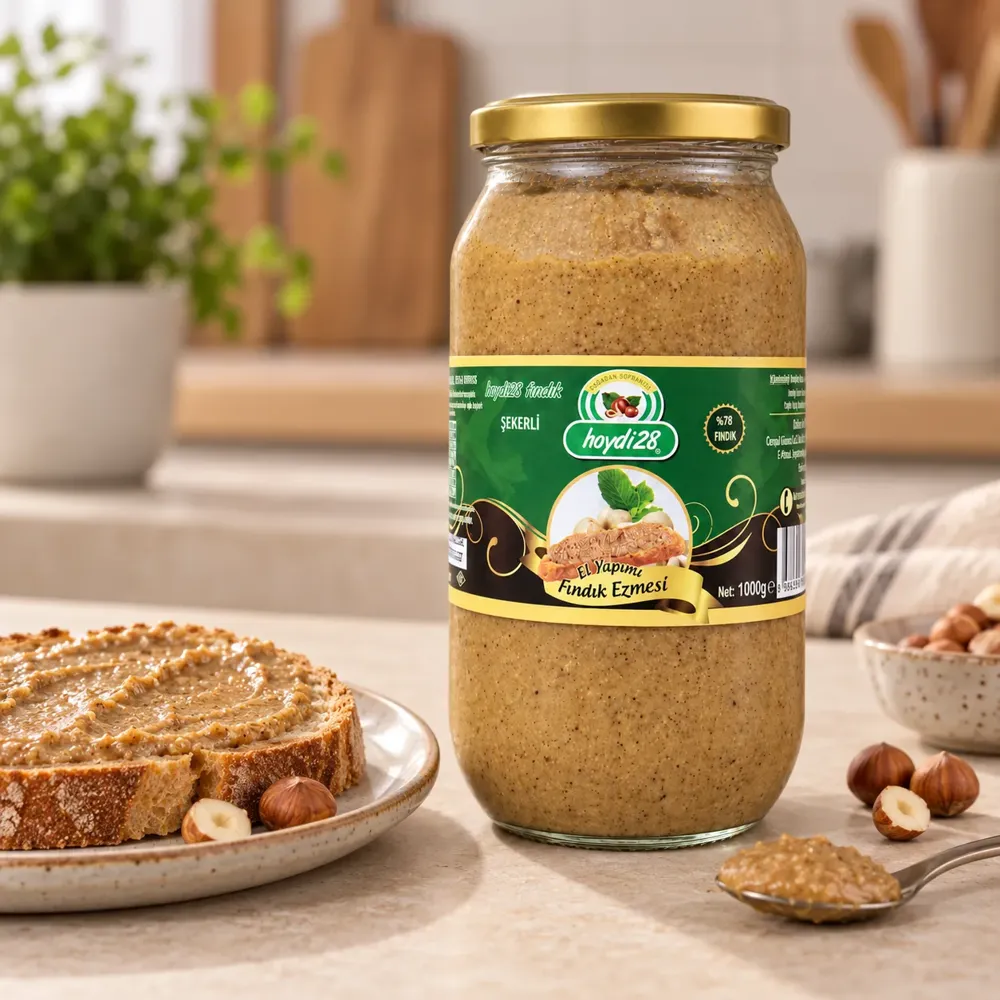 Fındık Ezmesi 1000 gr, %78 Giresun Fındığı, Katkısız Aile Boyu