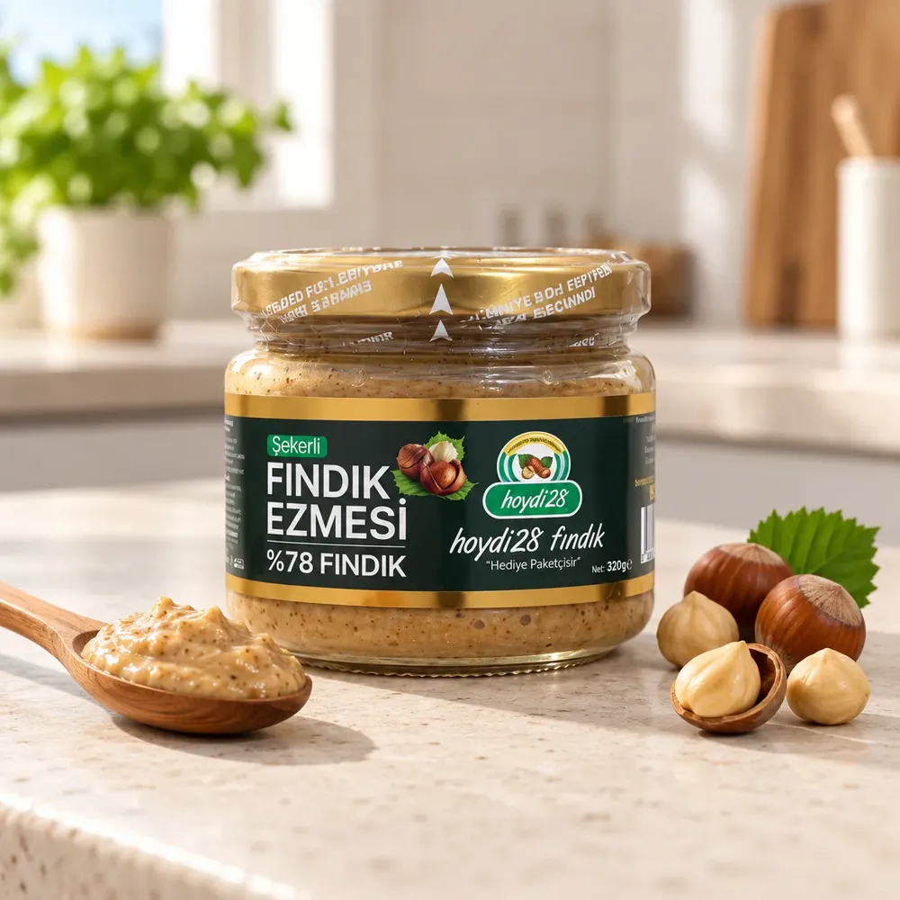 Fındık Ezmesi 320 gr, %78 Giresun Fındığı, Glutensiz