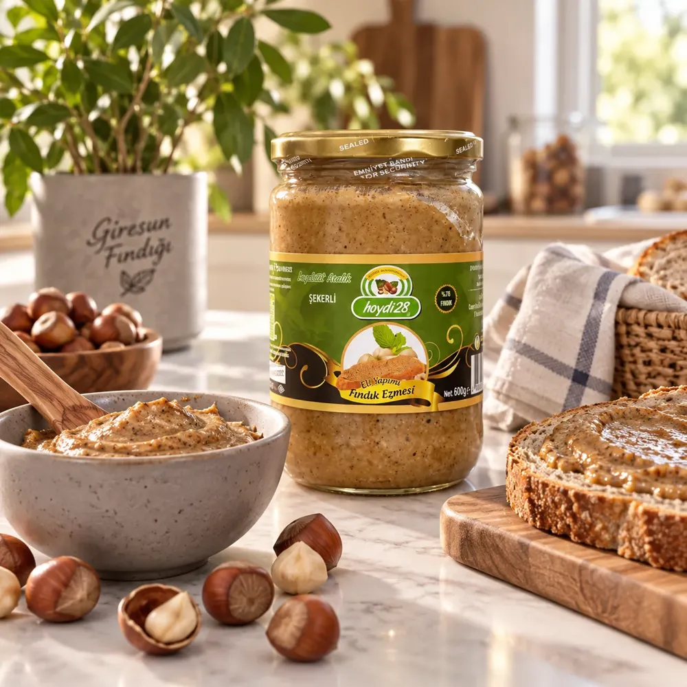 Fındık Ezmesi 600 gr, %78 Fındık, Palm Yağsız Kavanoz