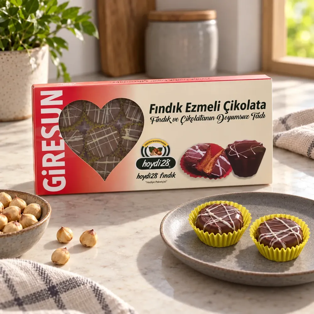 18-Piece Chocolate with Hazelnut Butter and Wafer Filling, Gift Box