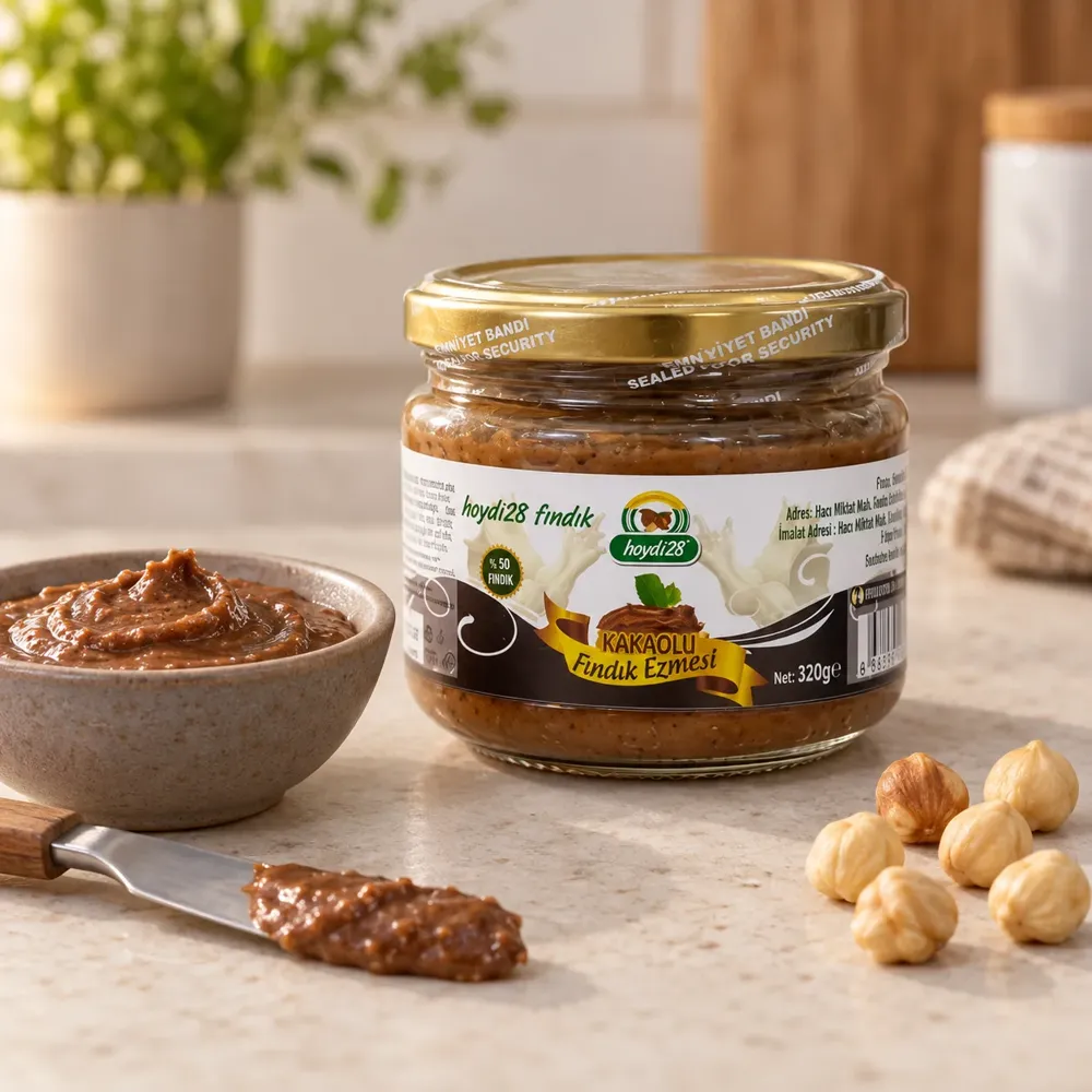 Kakaolu Fındık Ezmesi 320 gr, Gerçek Kakao, Düşük Şekerli