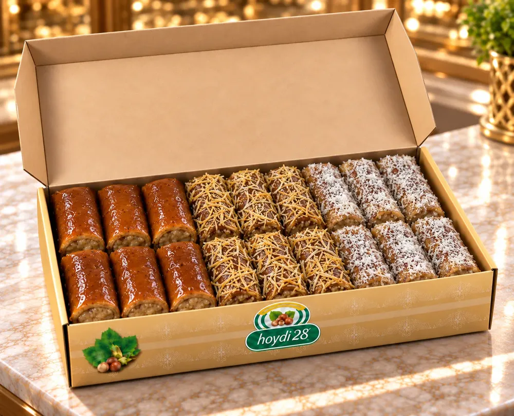 Karışık Rulo Köme 1 kg, 3 Çeşit Fındık Ezmeli Pestil Rulo