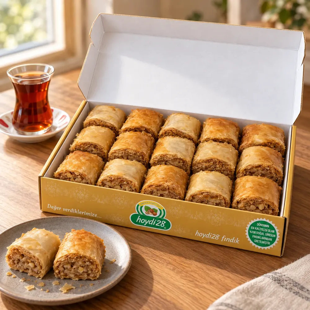 Kuru Burma Tatlısı, Fındıklı Kısa Burma, Giresun Fındığıyla El Yapımı